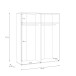 Drehtürenschrank >SERAVEL< in Mauvella Eiche Dekor / Sand - 179,3x214,3x59,4 (BxHxT)