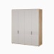 Drehtürenschrank >SERAVEL< in Mauvella Eiche Dekor / Sand - 179,3x214,3x59,4 (BxHxT)