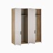 Drehtürenschrank >SERAVEL< in Mauvella Eiche Dekor / Sand - 179,3x214,3x59,4 (BxHxT)
