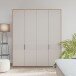 Drehtürenschrank >SERAVEL< in Mauvella Eiche Dekor / Sand - 179,3x214,3x59,4 (BxHxT)