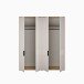 Drehtürenschrank >SERAVEL< in Mauvella Eiche Dekor / Sand - 179,3x214,3x59,4 (BxHxT)