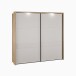 Schiebetürenschrank >SERAVEL< in Mauvella Eiche Dekor / Sand - 231,1x215,9x63,8cm (BxHxT)