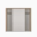Schiebetürenschrank >SERAVEL< in Mauvella Eiche Dekor / Sand - 231,1x215,9x63,8cm (BxHxT)