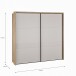 Schiebetürenschrank >SERAVEL< in Mauvella Eiche Dekor / Sand - 231,1x215,9x63,8cm (BxHxT)