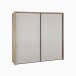 Schiebetürenschrank >SERAVEL< in Mauvella Eiche Dekor / Sand - 231,1x215,9x63,8cm (BxHxT)