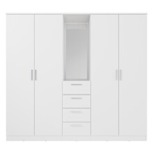 Drehtürenschrank >PANAMA< in Weiss  -...