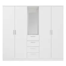 Drehtürenschrank >PANAMA< in Weiss  -...