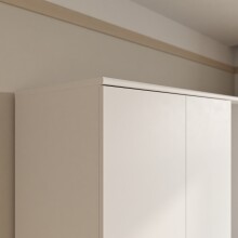 Drehtürenschrank >PANAMA< in Weiss  - 199x181x52,7cm (BxHxT)