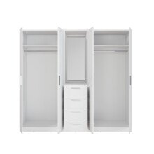 Drehtürenschrank >PANAMA< in Weiss  - 199x181x52,7cm (BxHxT)