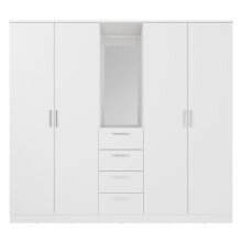 Drehtürenschrank >PANAMA< in Weiss  -...