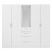 Drehtürenschrank >PANAMA< in Weiss  - 199x181x52,7cm (BxHxT)