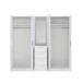 Drehtürenschrank >PANAMA< in Weiss  - 199x181x52,7cm (BxHxT)