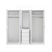 Drehtürenschrank >PANAMA< in Weiss  - 199x181x52,7cm (BxHxT)