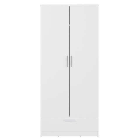 Drehtürenschrank >PANAMA< in Weiss - 79,9x181x52,7cm (BxHxT)
