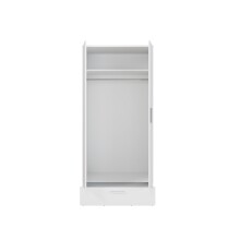 Drehtürenschrank >PANAMA< in Weiss - 79,9x181x52,7cm (BxHxT)