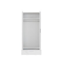 Drehtürenschrank >PANAMA< in Weiss - 79,9x181x52,7cm (BxHxT)