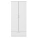 Drehtürenschrank >PANAMA< in Weiss - 79,9x181x52,7cm (BxHxT)