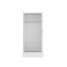 Drehtürenschrank >PANAMA< in Weiss - 79,9x181x52,7cm (BxHxT)