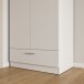Drehtürenschrank >PANAMA< in Weiss - 79,9x181x52,7cm (BxHxT)