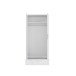 Drehtürenschrank >PANAMA< in Weiss - 79,9x181x52,7cm (BxHxT)