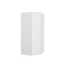 Eckkleiderschrank >PANAMA< in Weiss - 80,4x181x80,4cm (BxHxT)