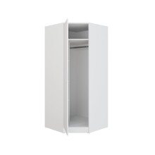 Eckkleiderschrank >PANAMA< in Weiss - 80,4x181x80,4cm (BxHxT)