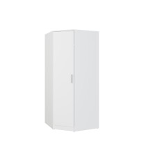 Eckkleiderschrank >PANAMA< in Weiss - 80,4x181x80,4cm (BxHxT)