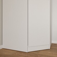 Eckkleiderschrank >PANAMA< in Weiss - 80,4x181x80,4cm (BxHxT)