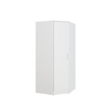 Eckkleiderschrank >PANAMA< in Weiss - 80,4x181x80,4cm (BxHxT)