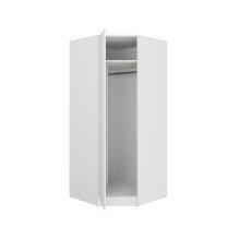 Eckkleiderschrank >PANAMA< in Weiss - 80,4x181x80,4cm (BxHxT)