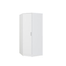 Eckkleiderschrank >PANAMA< in Weiss - 80,4x181x80,4cm (BxHxT)