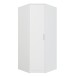 Eckkleiderschrank >PANAMA< in Weiss - 80,4x181x80,4cm (BxHxT)