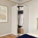 Eckkleiderschrank >PANAMA< in Weiss - 80,4x181x80,4cm (BxHxT)