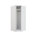Eckkleiderschrank >PANAMA< in Weiss - 80,4x181x80,4cm (BxHxT)