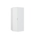 Eckkleiderschrank >PANAMA< in Weiss - 80,4x181x80,4cm (BxHxT)
