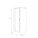 Eckkleiderschrank >PANAMA< in Weiss - 80,4x181x80,4cm (BxHxT)