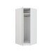 Eckkleiderschrank >PANAMA< in Weiss - 80,4x181x80,4cm (BxHxT)