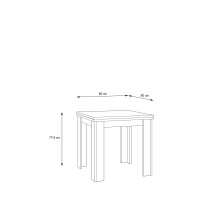 Kulissen-Esstisch >PANAMA< ausziehbar 160cm, Riviera Eiche Dekor - 80x77,6x80cm (BxHxT)