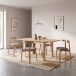 Kulissen-Esstisch >PANAMA< ausziehbar 160cm, Riviera Eiche Dekor - 80x77,6x80cm (BxHxT)