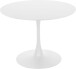 Esstisch >Ystad< in Weiß, MDF/Metall - 100x76x100cm (BxHxT)