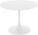 Esstisch >Ystad< in Weiß, MDF/Metall - 100x76x100cm (BxHxT)