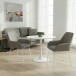 Esstisch >Ystad< in Weiß, MDF/Metall - 100x76x100cm (BxHxT)