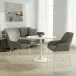 Esstisch >Ystad< in Weiß, MDF/Metall - 100x76x100cm (BxHxT)