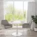 Esstisch >Ystad< in Weiß, MDF/Metall - 100x76x100cm (BxHxT)