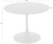 Esstisch >Ystad< in Weiß, MDF/Metall - 100x76x100cm (BxHxT)
