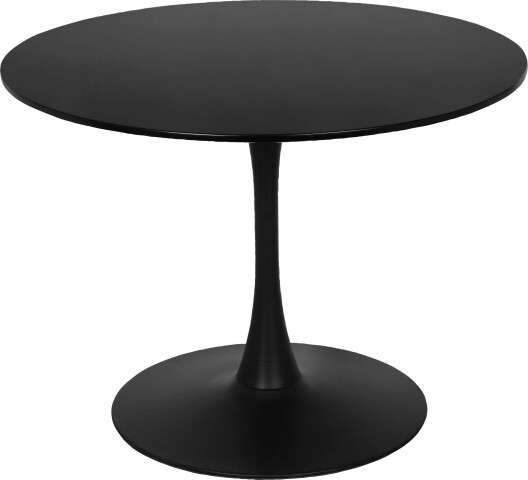 Esstisch >Ystad< in Schwarz, MDF/Metall - 76x100cm (HxD)
