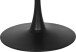 Esstisch >Ystad< in Schwarz, MDF/Metall - 76x100cm (HxD)