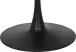 Esstisch >Ystad< in Schwarz, MDF/Metall - 76x100cm (HxD)