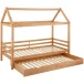 Hausbett >Athen2< in Natur, Natur/Kiefer - 208x165x98cm (BxHxT)