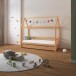 Hausbett >Athen2< in Natur, Natur/Kiefer - 208x165x98cm (BxHxT)